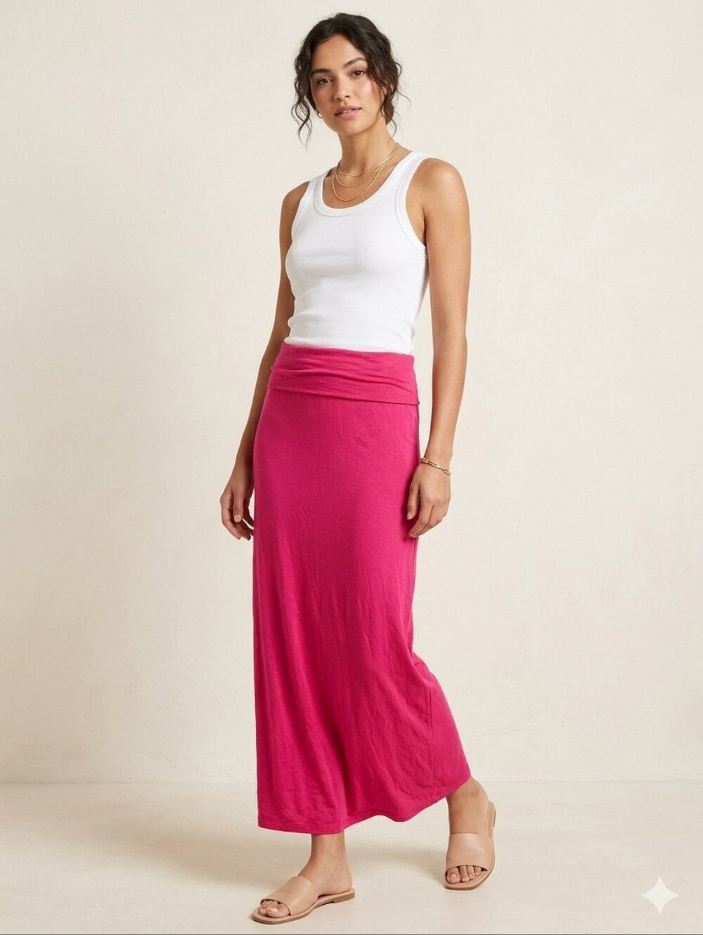 Arizona Jean Company Women's Hot Pink Maxi Skirt
